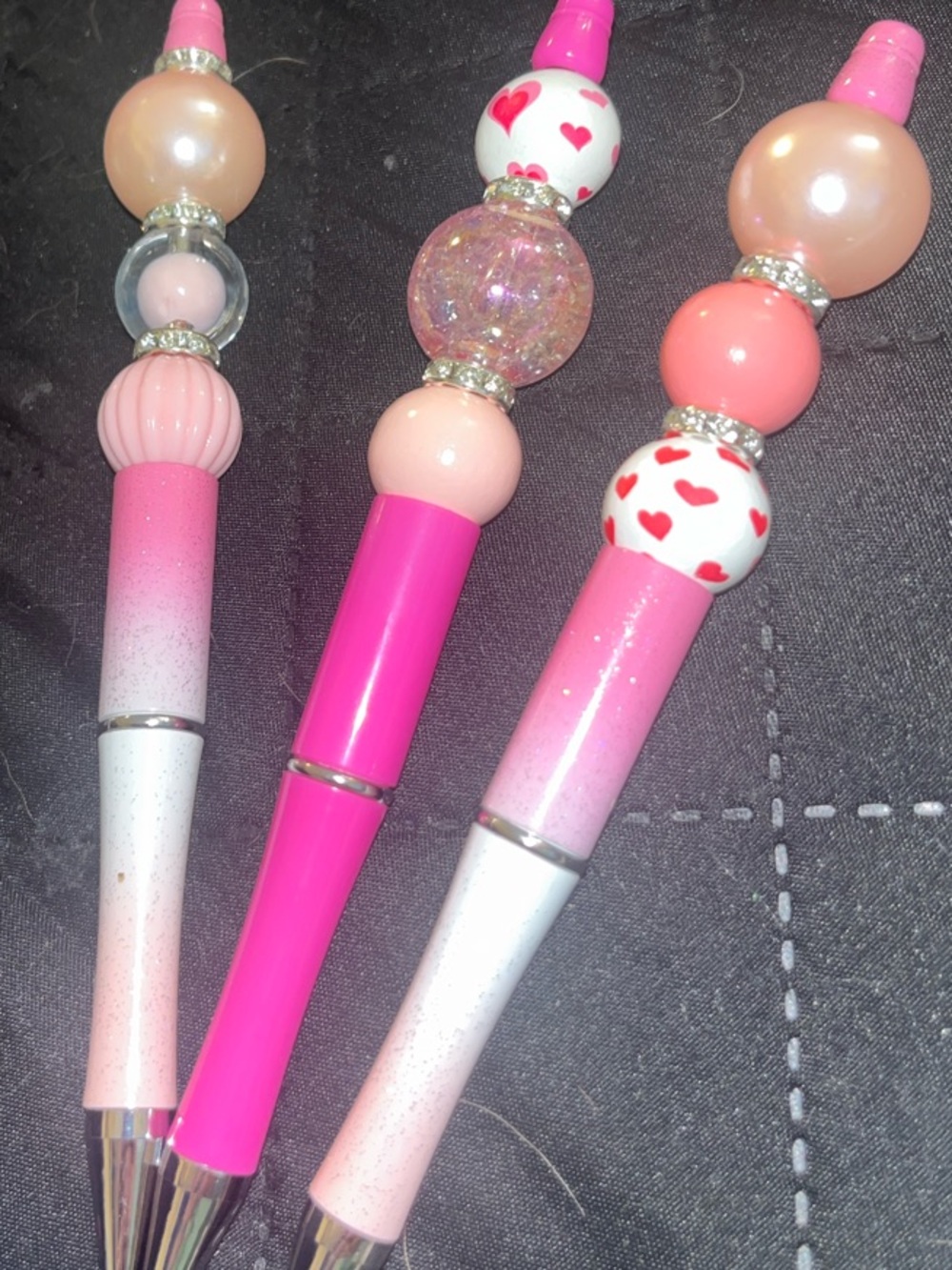 Pink Beaded Ballpoint Pen - Decorative Women's #breastcancerawareness 44